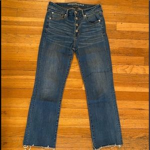 American Eagle High Rise Crop Flare Jeans